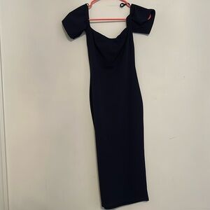 Dark Navy Off the Shoulder